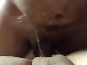 Squirting wife shooting ejaculate horny bitch dick floor