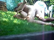 Good sex outdoors couple fucking naked sex outdoors